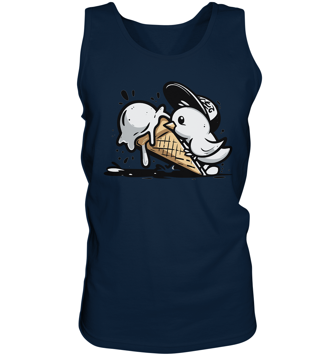Möwe Küken mit Eis Street Art - Herren Tank-Top - Kiebitzdelle