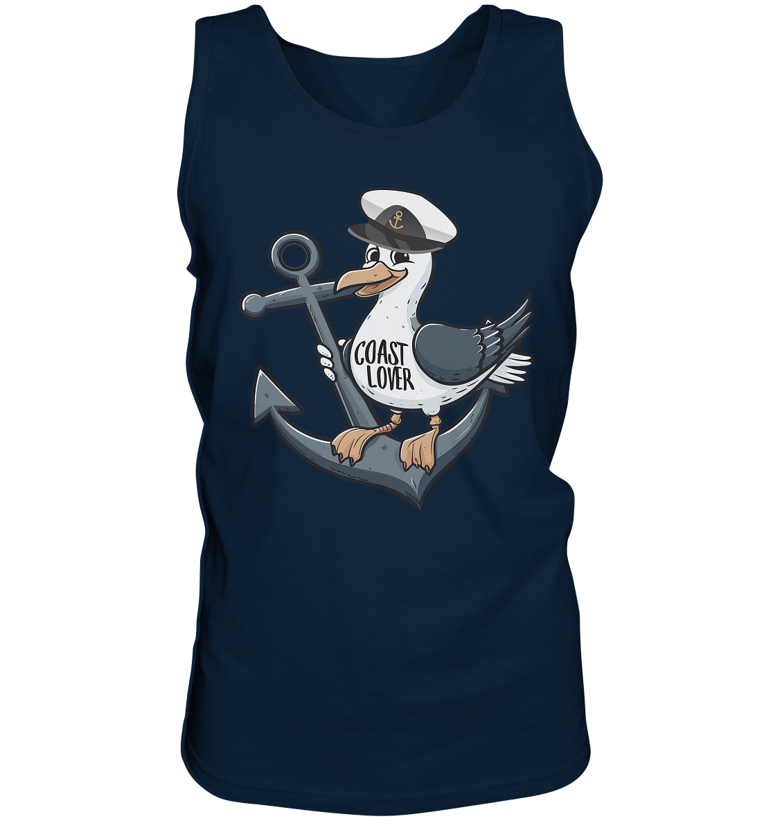Coast Lover Möwe Kapitän - Herren Tank-Top - Kiebitzdelle