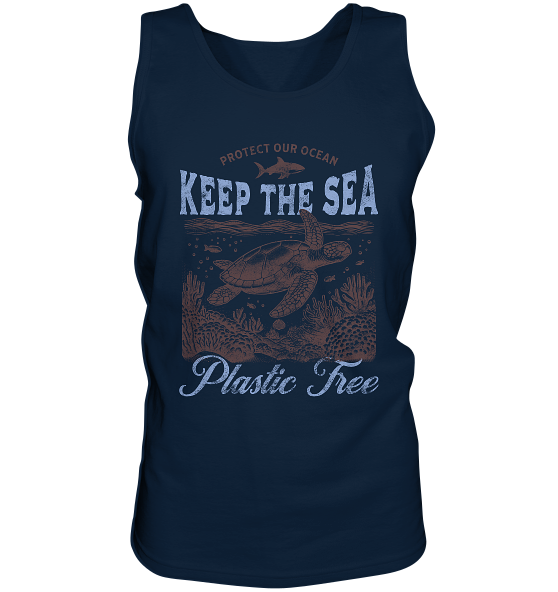 Keep the Sea Plastic Free Umweltschutz Spruch - Herren Tank-Top - Kiebitzdelle