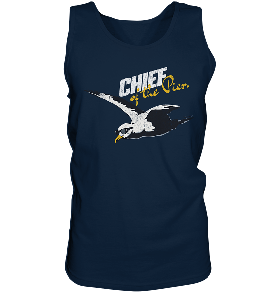 Chief of the Pier Chef Möwe mit Sonnenbrille - Herren Tank-Top - Kiebitzdelle