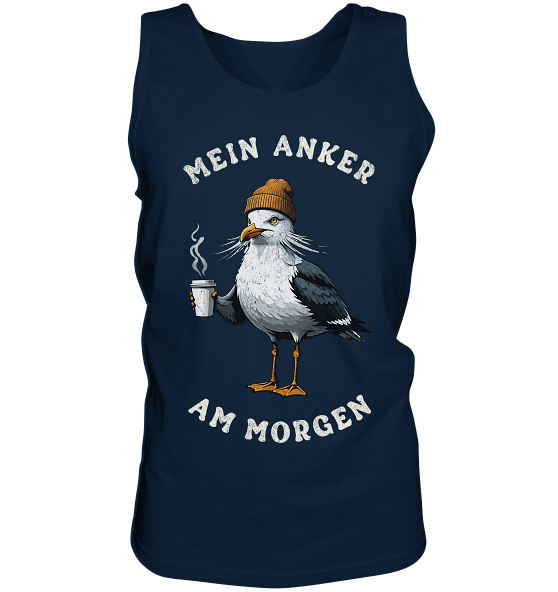 Mein Anker am Morgen Kaffee Möwe - Herren Tank-Top