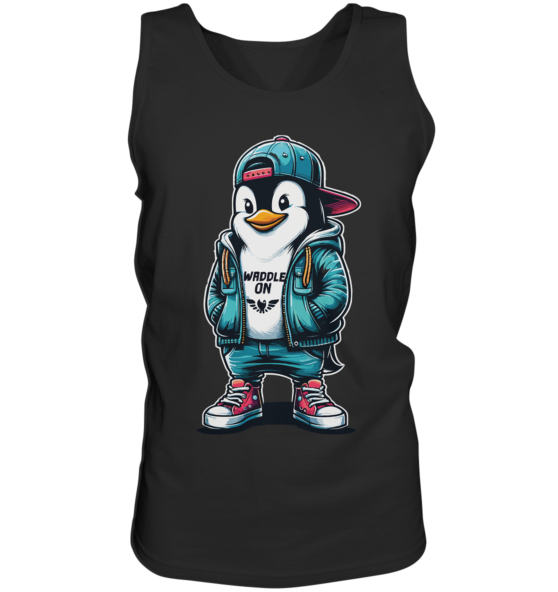 Hipster Pinguin Waddle On - Herren Tank-Top