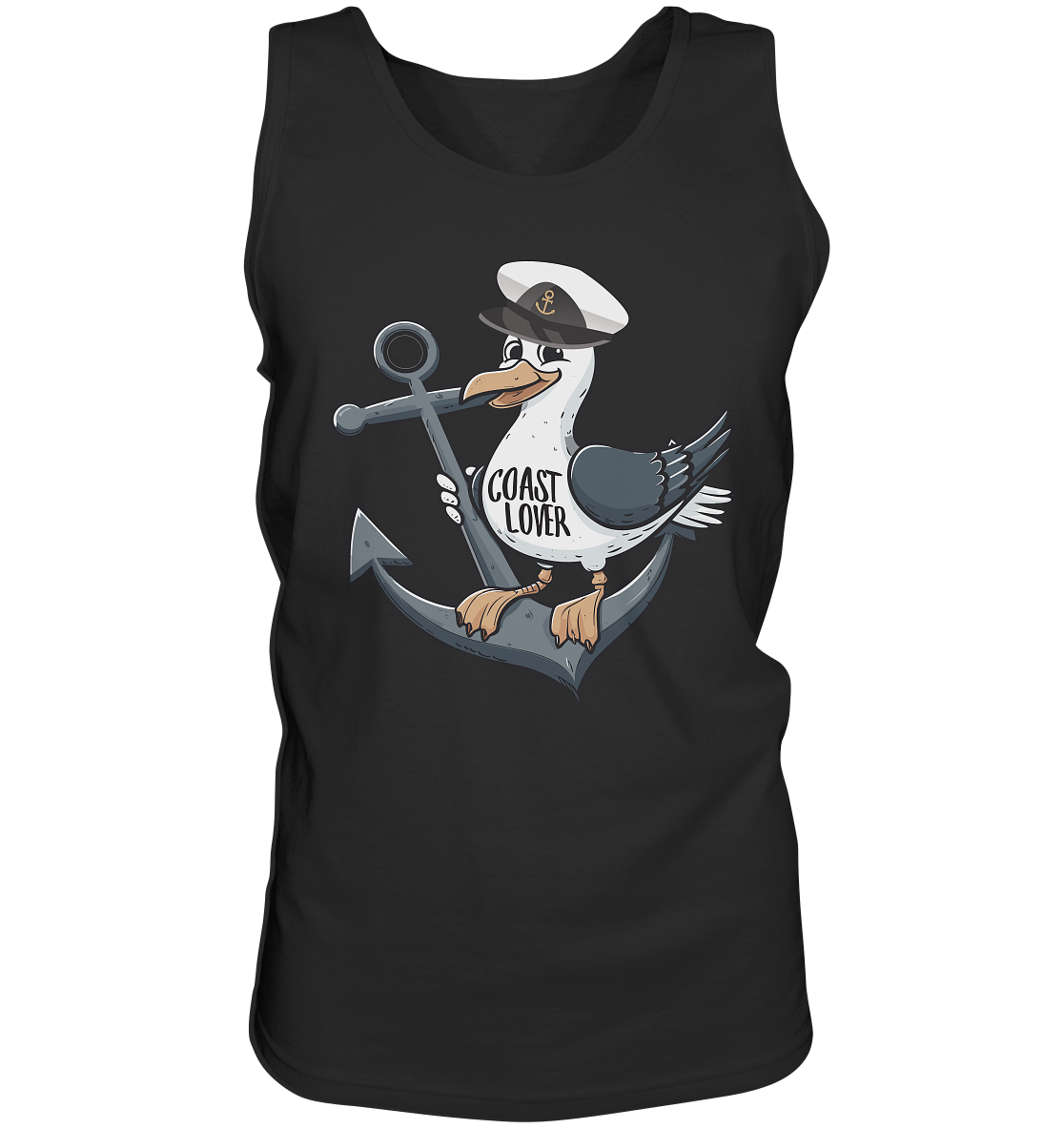Coast Lover Möwe Kapitän - Herren Tank-Top - Kiebitzdelle