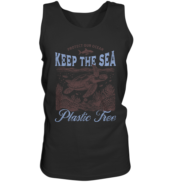 Keep the Sea Plastic Free Umweltschutz Spruch - Herren Tank-Top - Kiebitzdelle