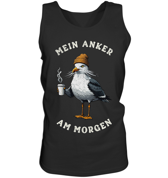 Mein Anker am Morgen Kaffee Möwe - Herren Tank-Top