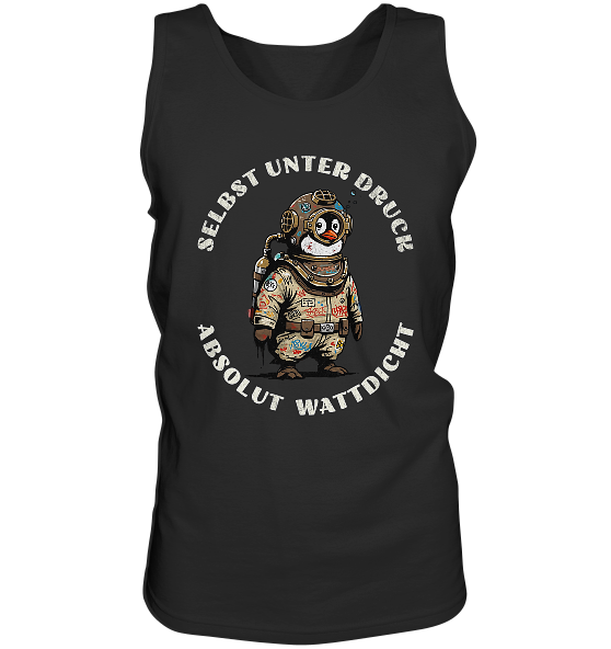 Wattdicht Pinguin Taucher mit lustigem Spruch - Herren Tank-Top