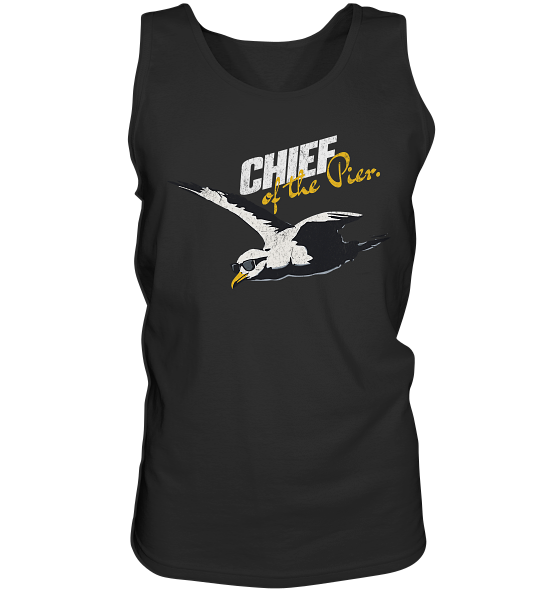 Chief of the Pier Chef Möwe mit Sonnenbrille - Herren Tank-Top - Kiebitzdelle