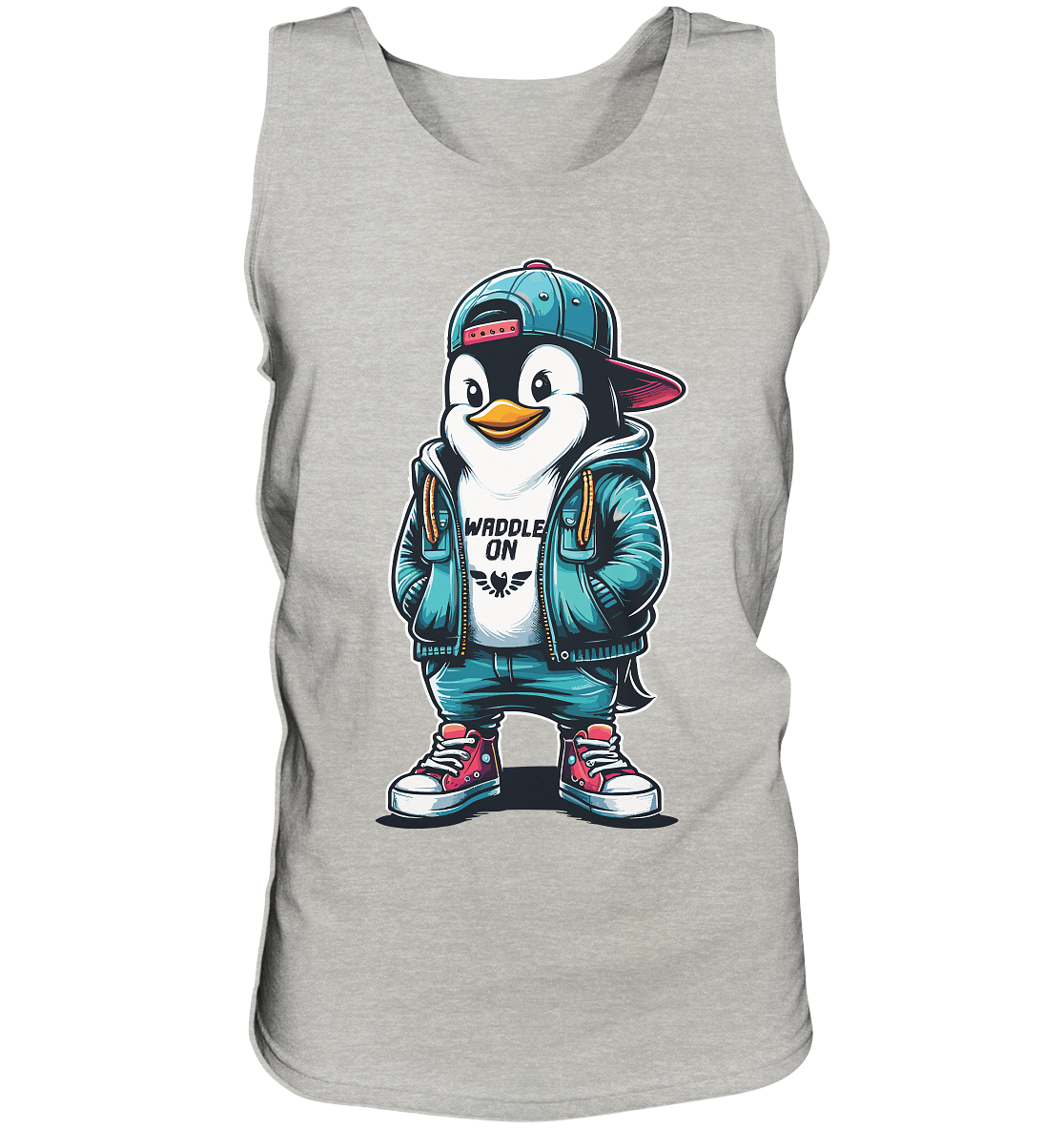 Hipster Pinguin Waddle On - Herren Tank-Top