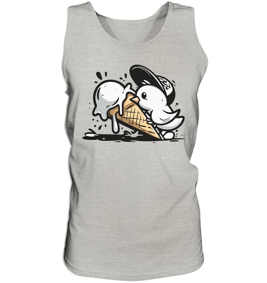 Möwe Küken mit Eis Street Art - Herren Tank-Top - Kiebitzdelle