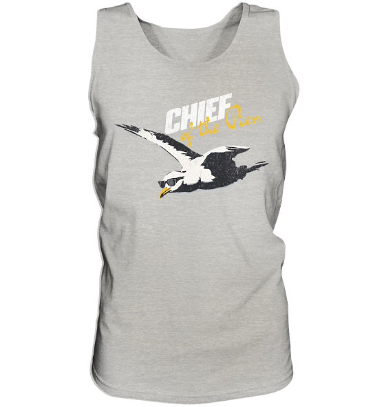 Chief of the Pier Chef Möwe mit Sonnenbrille - Herren Tank-Top - Kiebitzdelle