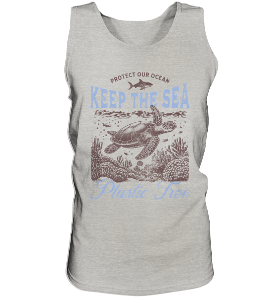 Keep the Sea Plastic Free Umweltschutz Spruch - Herren Tank-Top