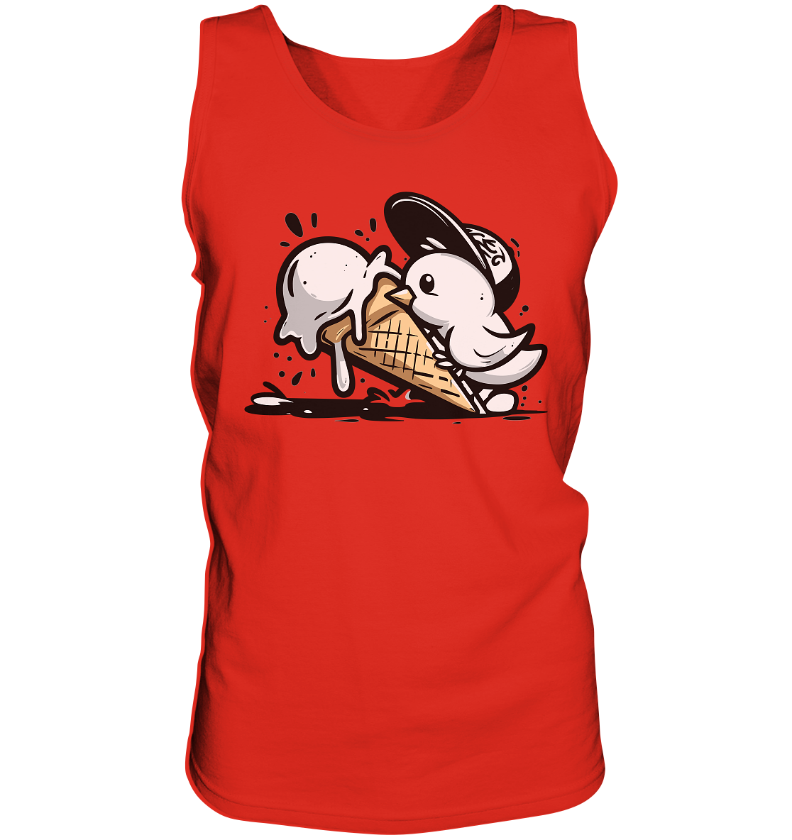 Möwe Küken mit Eis Street Art - Herren Tank-Top - Kiebitzdelle