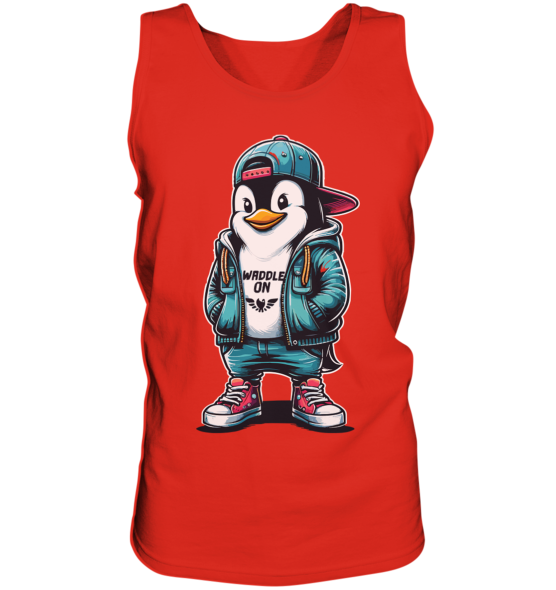 Hipster Pinguin Waddle On - Herren Tank-Top