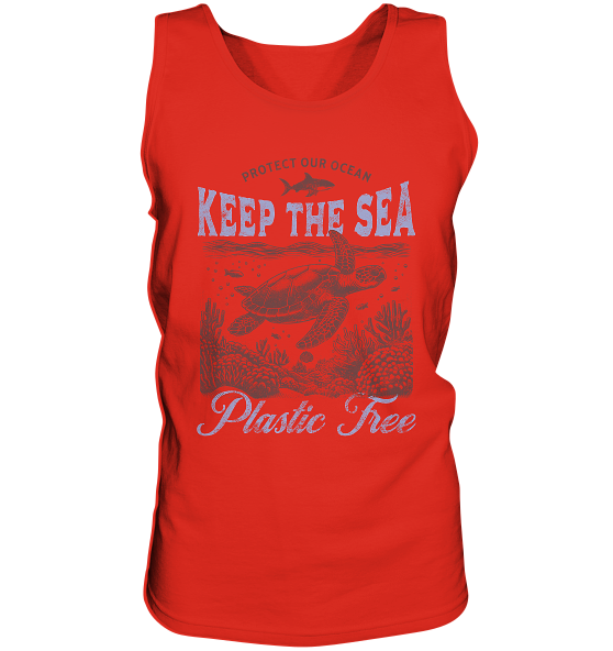 Keep the Sea Plastic Free Umweltschutz Spruch - Herren Tank-Top - Kiebitzdelle
