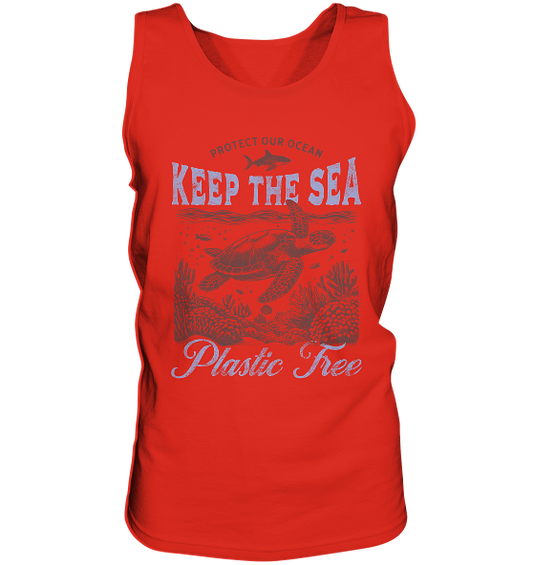 Keep the Sea Plastic Free Umweltschutz Spruch - Herren Tank-Top
