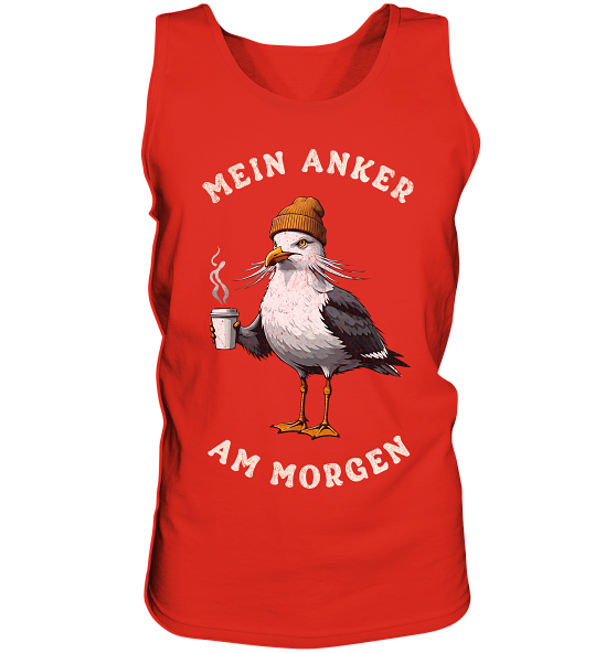 Mein Anker am Morgen Kaffee Möwe - Herren Tank-Top - Kiebitzdelle