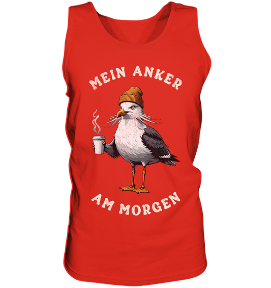 Mein Anker am Morgen Kaffee Möwe - Herren Tank-Top