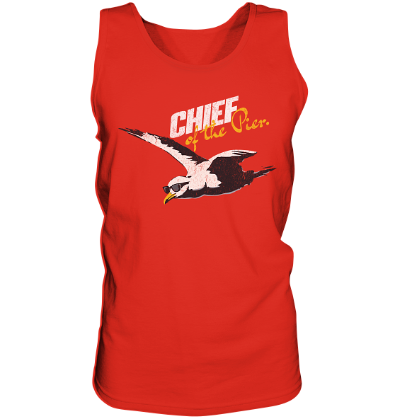Chief of the Pier Chef Möwe mit Sonnenbrille - Herren Tank-Top - Kiebitzdelle