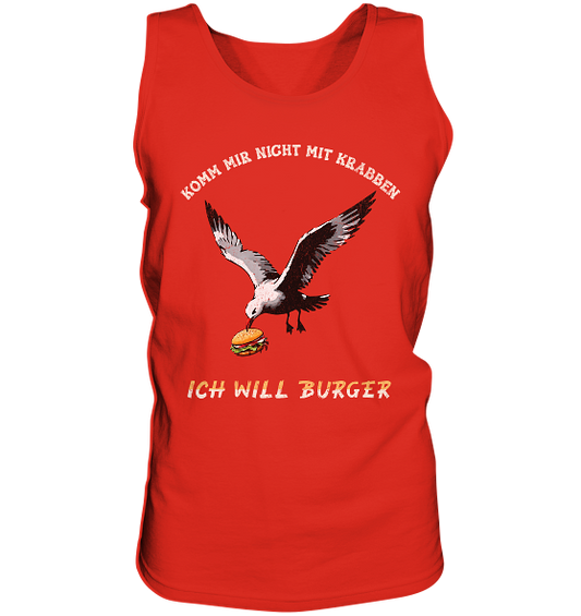 Freche Möwe will Burger statt Krabben - Herren Tank-Top