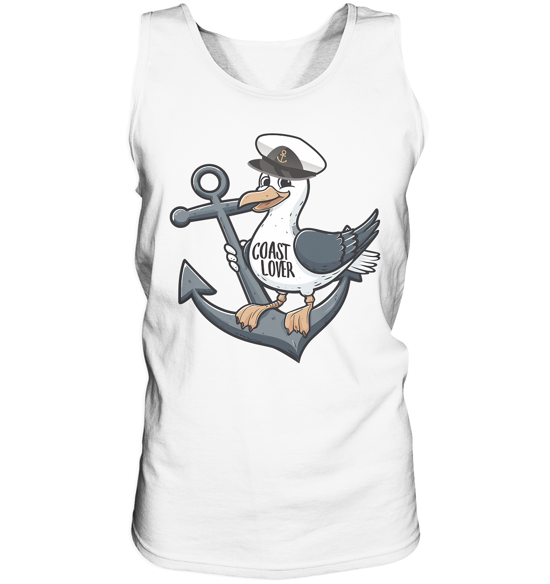 Coast Lover Möwe Kapitän - Herren Tank-Top - Kiebitzdelle