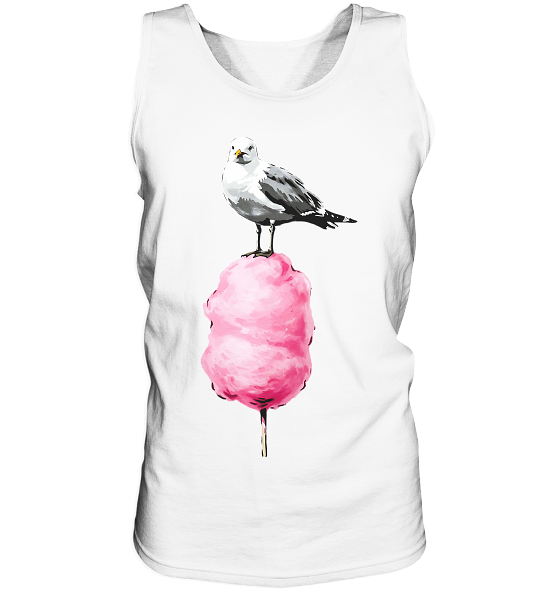 Möwe auf Zuckerwatte - Herren Tank-Top - Kiebitzdelle