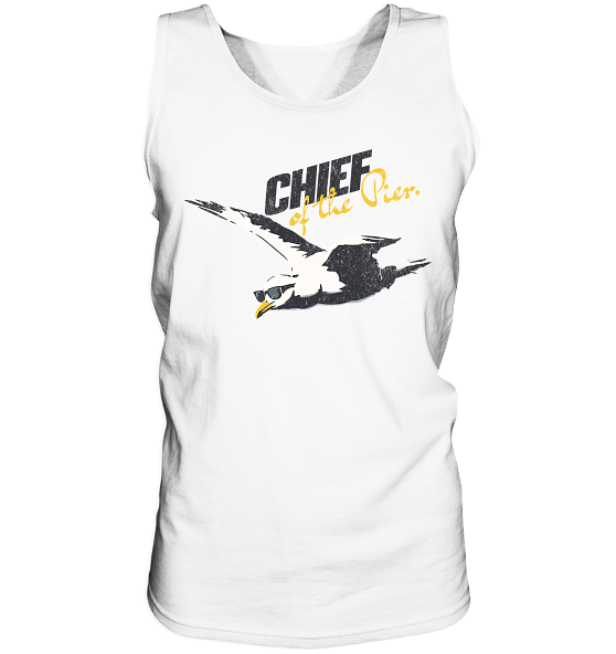 Chief of the Pier Chef Möwe mit Sonnenbrille - Herren Tank-Top - Kiebitzdelle