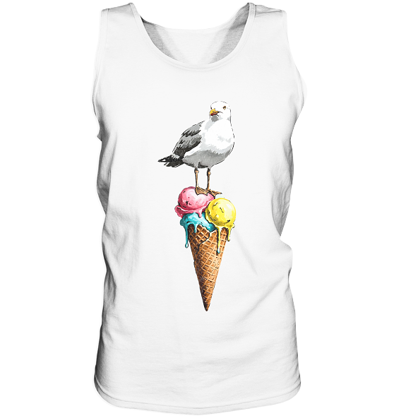 Eisdieb Freche Möwe mit Eiscreme - Herren Tank-Top - Kiebitzdelle
