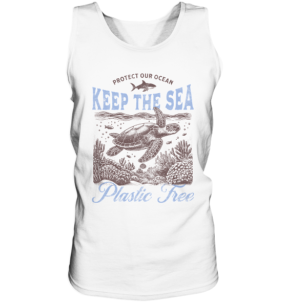 Keep the Sea Plastic Free Umweltschutz Spruch - Herren Tank-Top - Kiebitzdelle