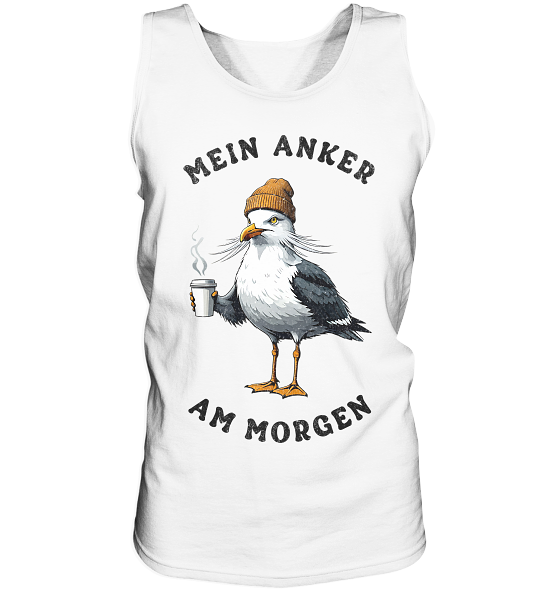 Mein Anker am Morgen Kaffee Möwe - Herren Tank-Top - Kiebitzdelle