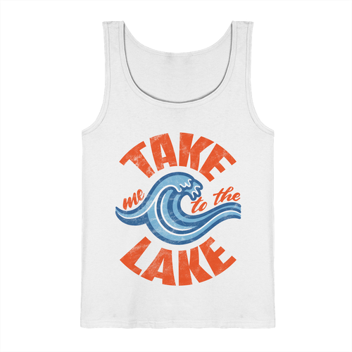 Take me to the Lake - Herren Tank-Top in White - Studio Ansicht - Kiebitzdelle