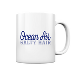 Ocean Air Salty Hair - Tasse glänzend in White glossy - Studio Ansicht - Kiebitzdelle