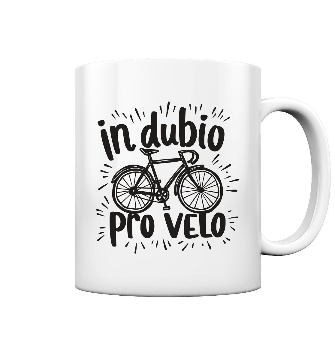 In dubio pro velo Fahrrad Spruch - Tasse glänzend - Kiebitzdelle