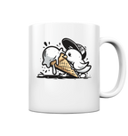 Möwe Küken mit Eis Street Art - Tasse glänzend in White glossy - Studio Ansicht - Kiebitzdelle