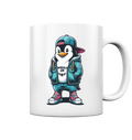 Hipster Pinguin Waddle On - Tasse glänzend - Kiebitzdelle