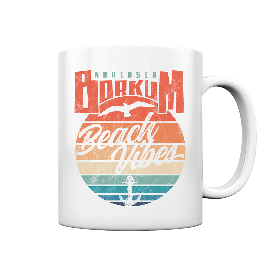 Borkum Beach Vibes - Tasse glänzend - Kiebitzdelle