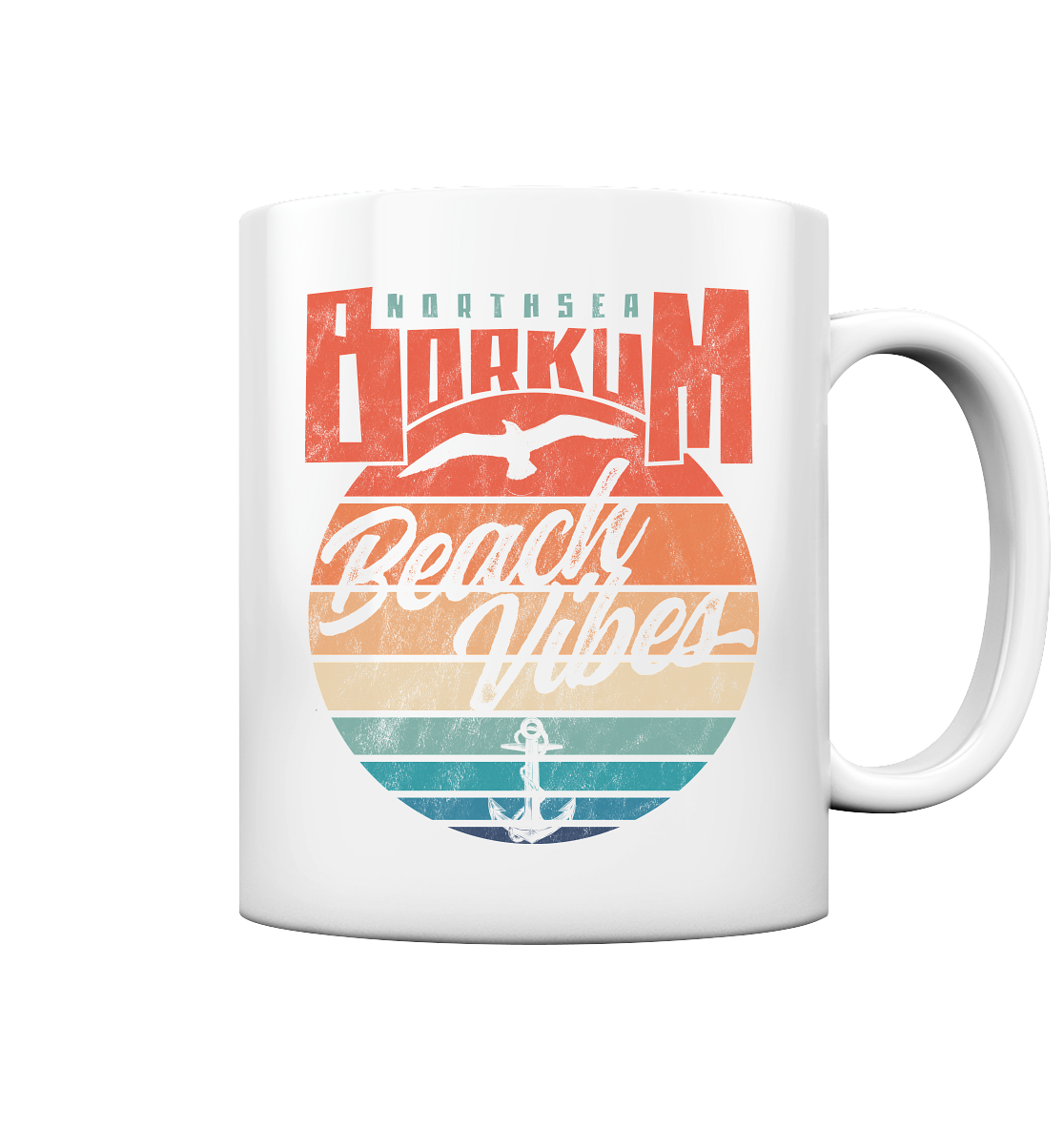 Borkum Beach Vibes - Tasse glänzend - Kiebitzdelle