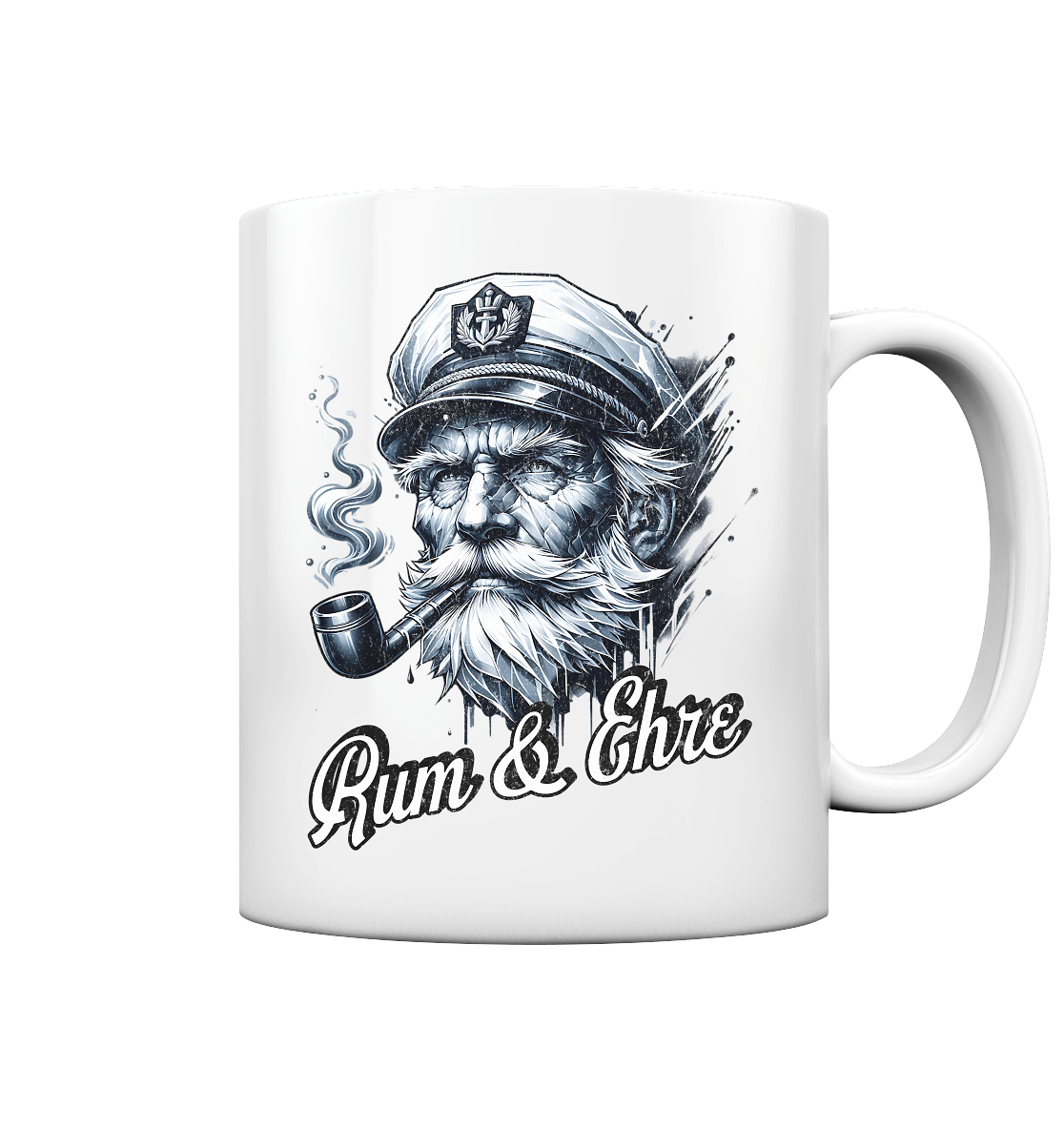 Rum und Ehre Kapitän - Tasse glänzend - Kiebitzdelle