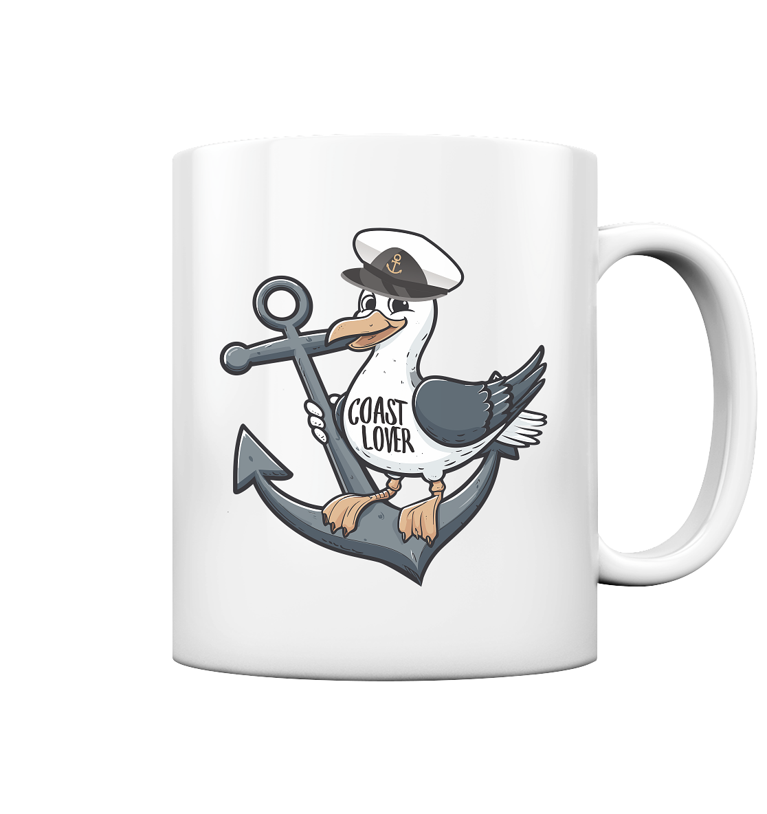 Coast Lover Möwe Kapitän - Tasse glänzend
