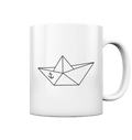 Papierschiff Papierboot Origami - Tasse glänzend - Kiebitzdelle