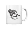 Coole Möwe mit Pudelmütze - Tasse glänzend - Kiebitzdelle