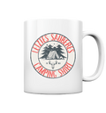 Letztes sauberes Camping Shirt - Tasse glänzend - Kiebitzdelle