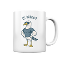 Is Watt Starke Möwe mit lustigem Spruch - Tasse glänzend - Kiebitzdelle