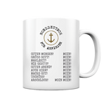 Norddeutsch für Anfänger - Tasse glänzend in White glossy - Studio Ansicht - Kiebitzdelle