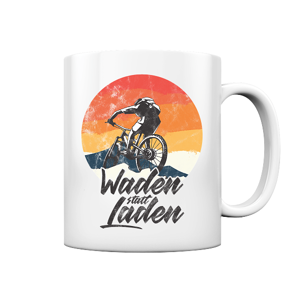 Waden statt Laden Fahrrad E-Bike Radtrikot - Tasse glänzend - Kiebitzdelle