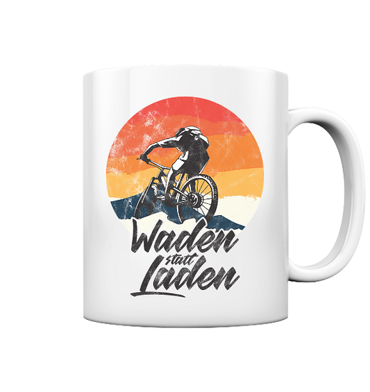Waden statt Laden Fahrrad E-Bike Radtrikot - Tasse glänzend