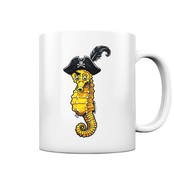 Seepferdchen Seeräuber Pirat - Tasse glänzend