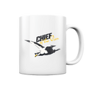Chief of the Pier Chef Möwe mit Sonnenbrille - Tasse glänzend - Kiebitzdelle