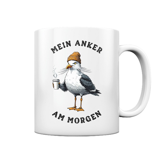 Mein Anker am Morgen Kaffee Möwe - Tasse glänzend