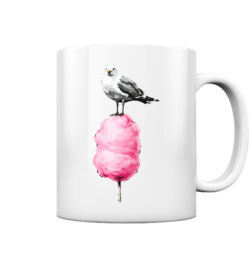 Möwe auf Zuckerwatte - Tasse glänzend - Kiebitzdelle