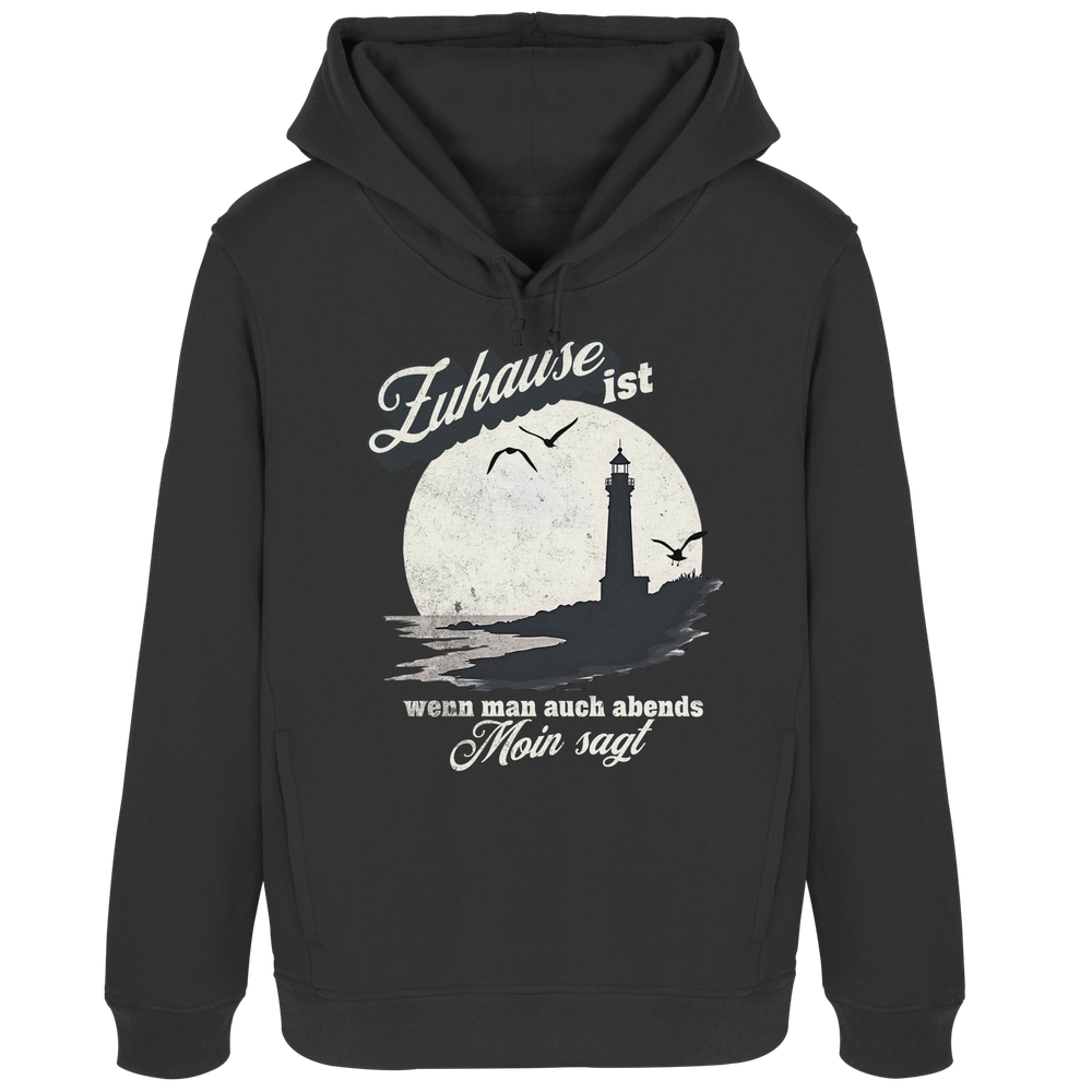Moin Spruch Zuhause - Damen Bio Hoodie - Kiebitzdelle